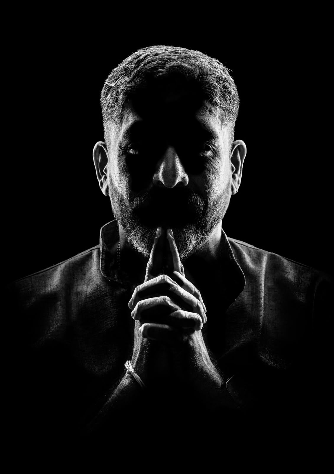 Cdr Bimal Raj, black-and-white portrait